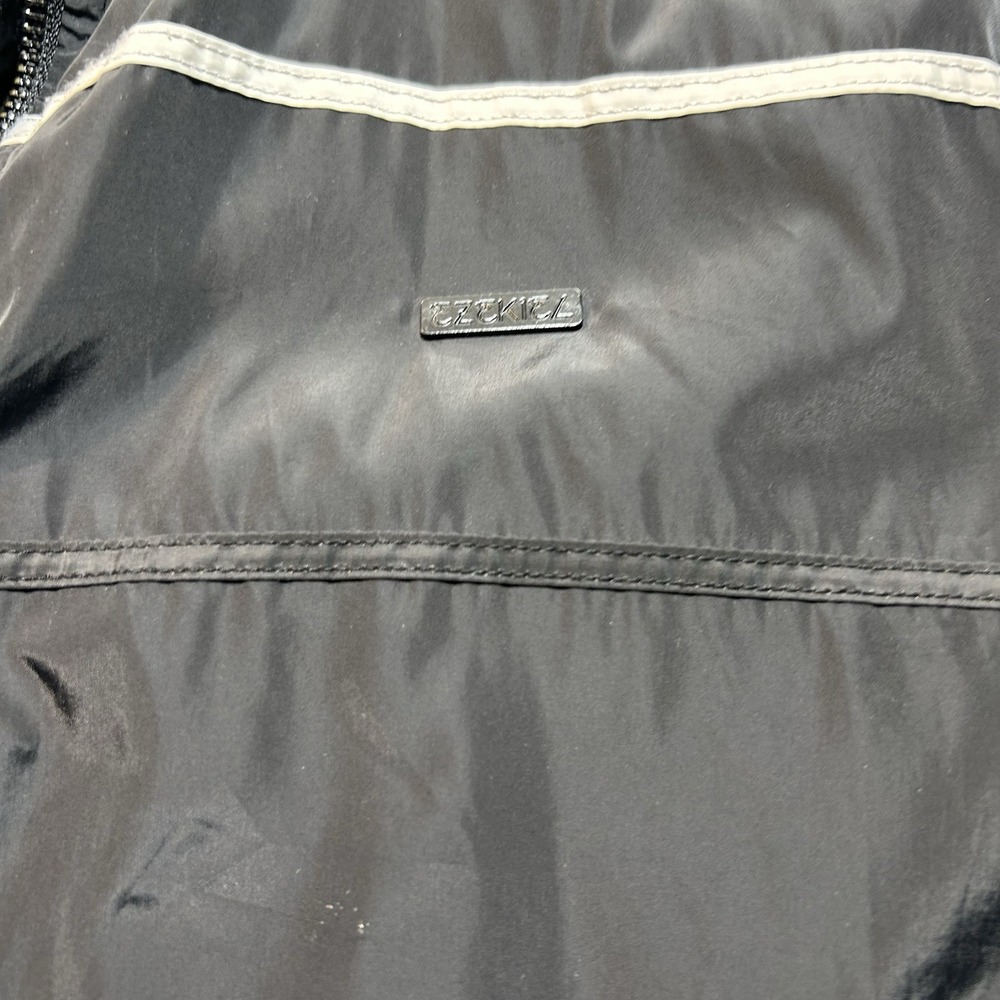Ezekial Jacket Mens Large Black Full Zip Hooded Jacket Pockets Windbreaker - Picture 4 of 9